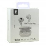 Wholesale True Wireless Extra Bass Sound Bluetooth Headphone Earbuds Headset BM01 for Universal Cell Phone And Bluetooth Device (White)